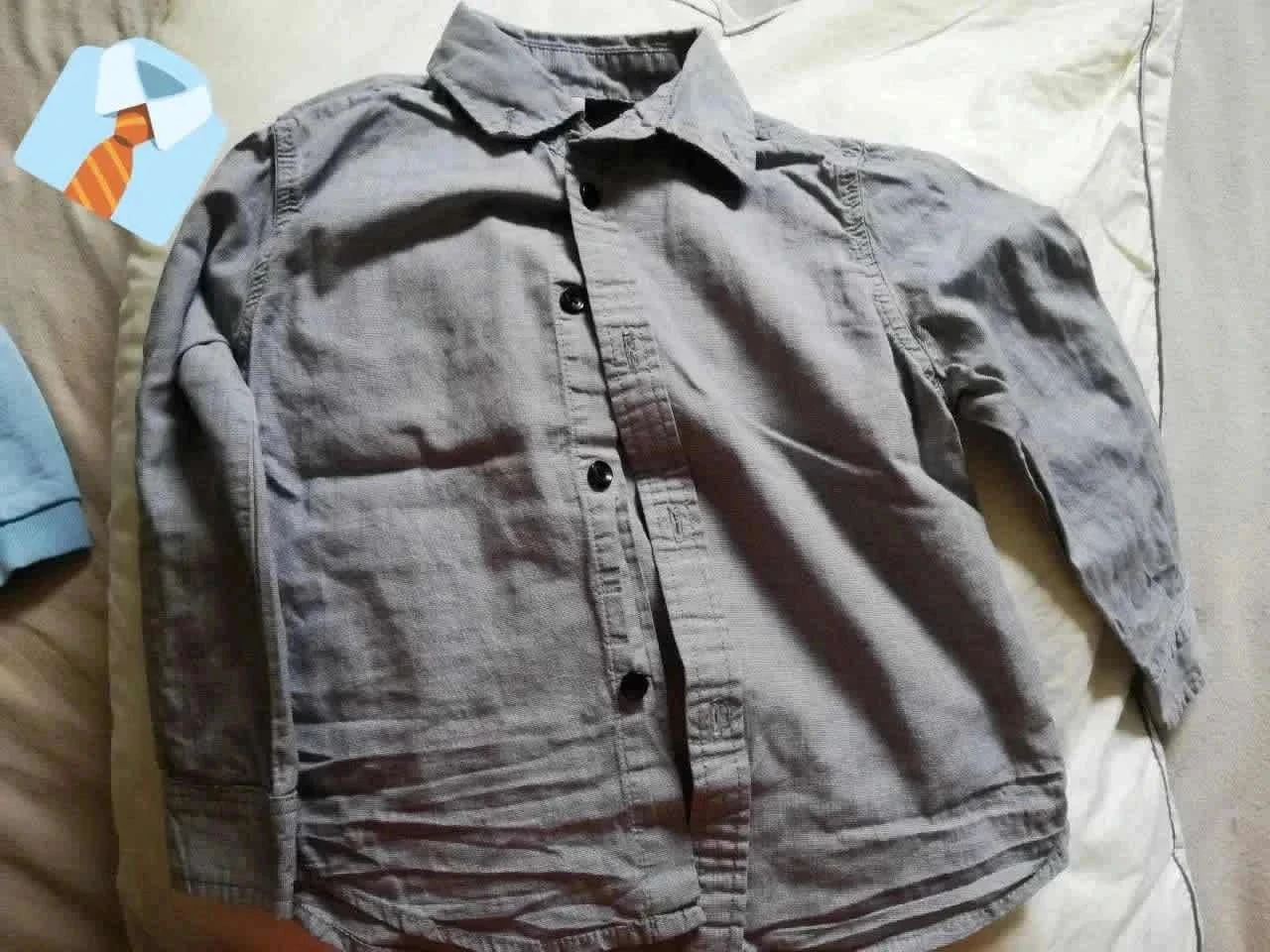 Chemise Boutonnée Grise 3 Ans Bon état Chic Enfant